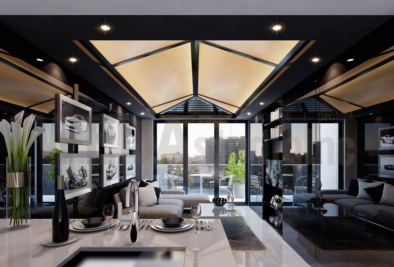 Weda Twin VEW Condo Interior Design Living Room 3 
